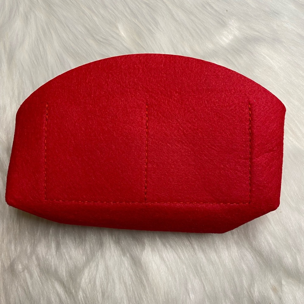 Felt Insert Bag Organizer for Cosmetic Pouch PM Red